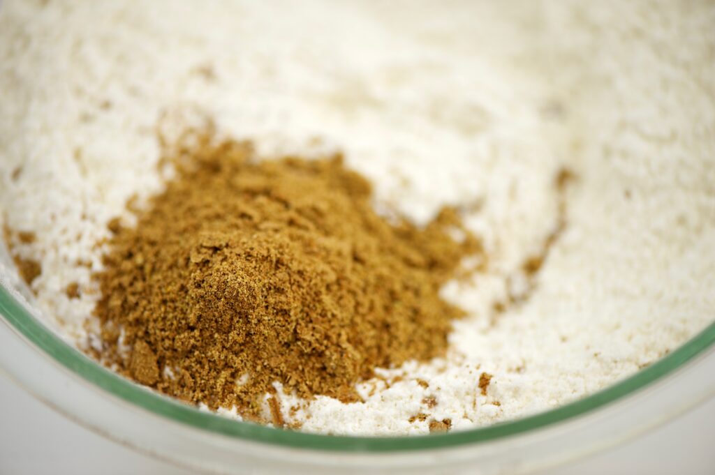 mixing the dry ingredients