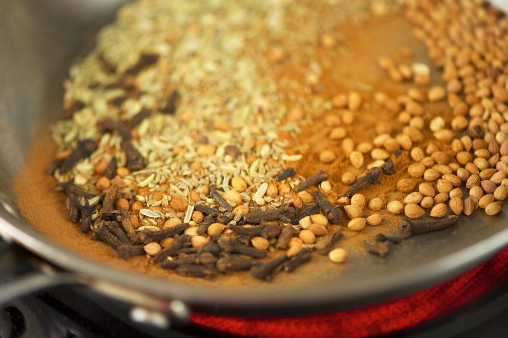 spices: cloves, cinnamon, fennel, anise, mahlab