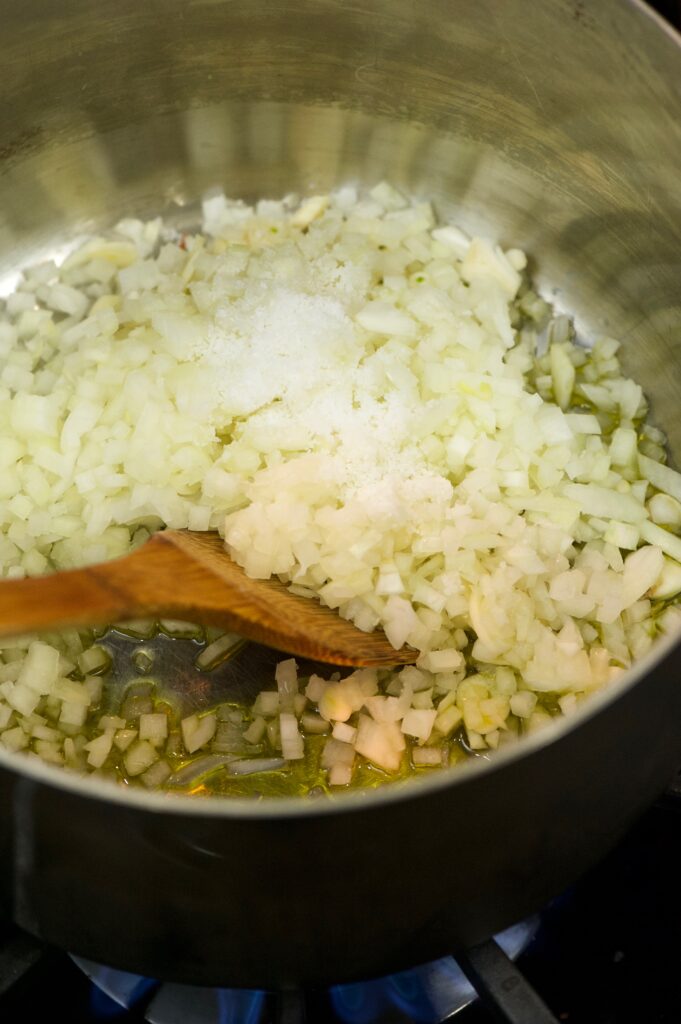 sweating the onions