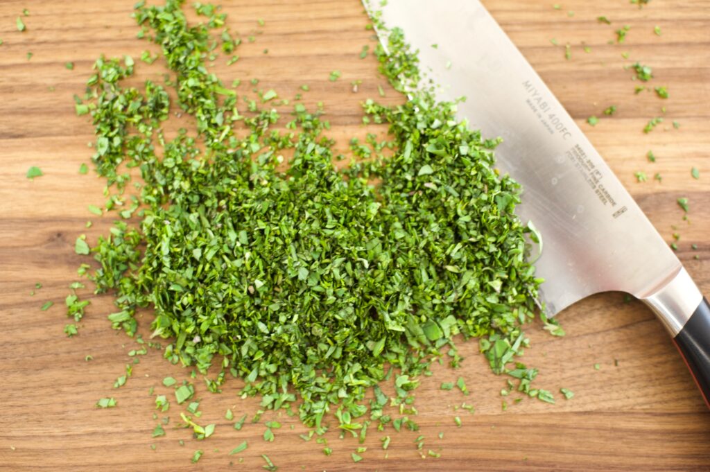 chopped herbs chopped herbs